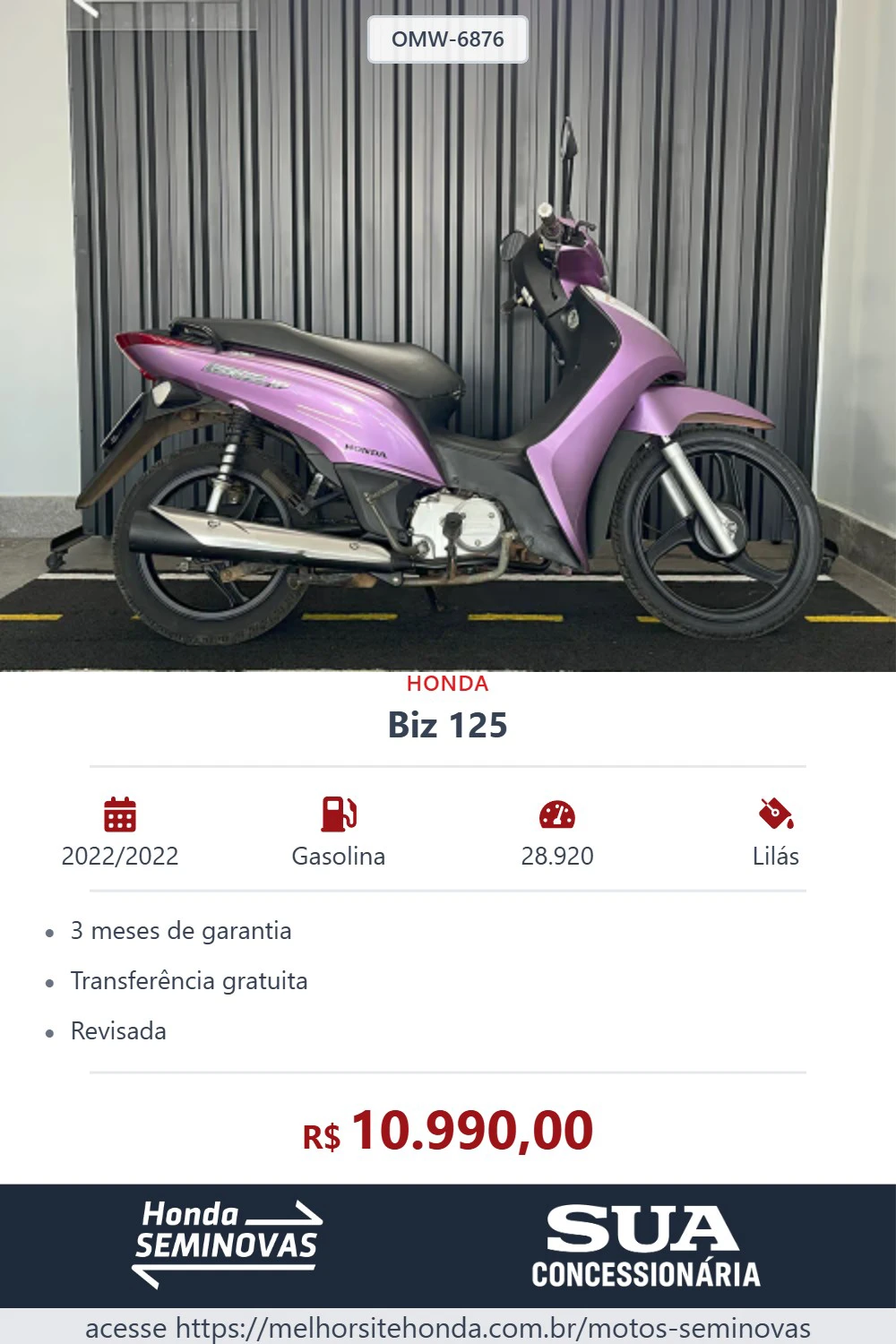 Funcionalidade de compartilhamento de seminovas com geração de imagem otimizada